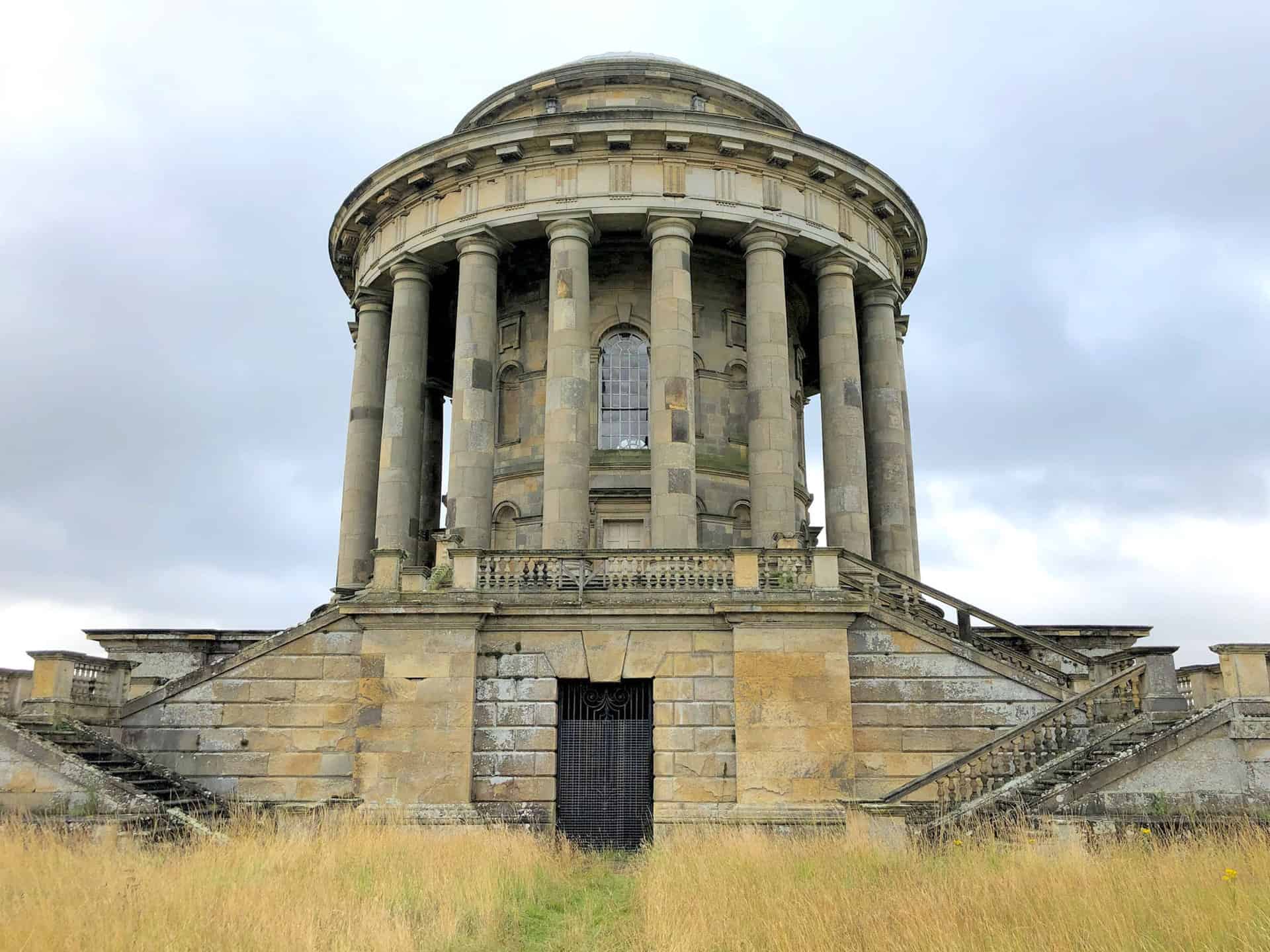 The Mausoleum rises 90 feet into the air and is supported by a colonnade of 20 pillars. Designed by Nicholas Hawksmoor, it is one of the finest free-standing mausoleums in northern Europe.