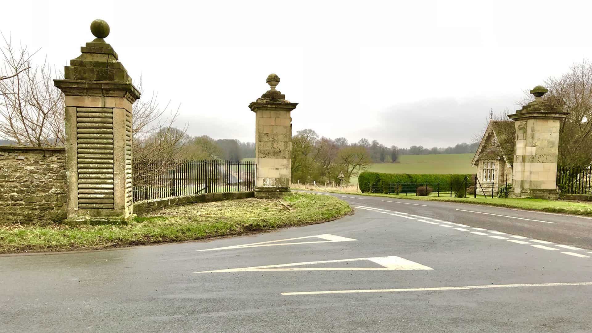 Entrance to the grounds of Castle Howard, near the start of the Coneysthorpe walk.