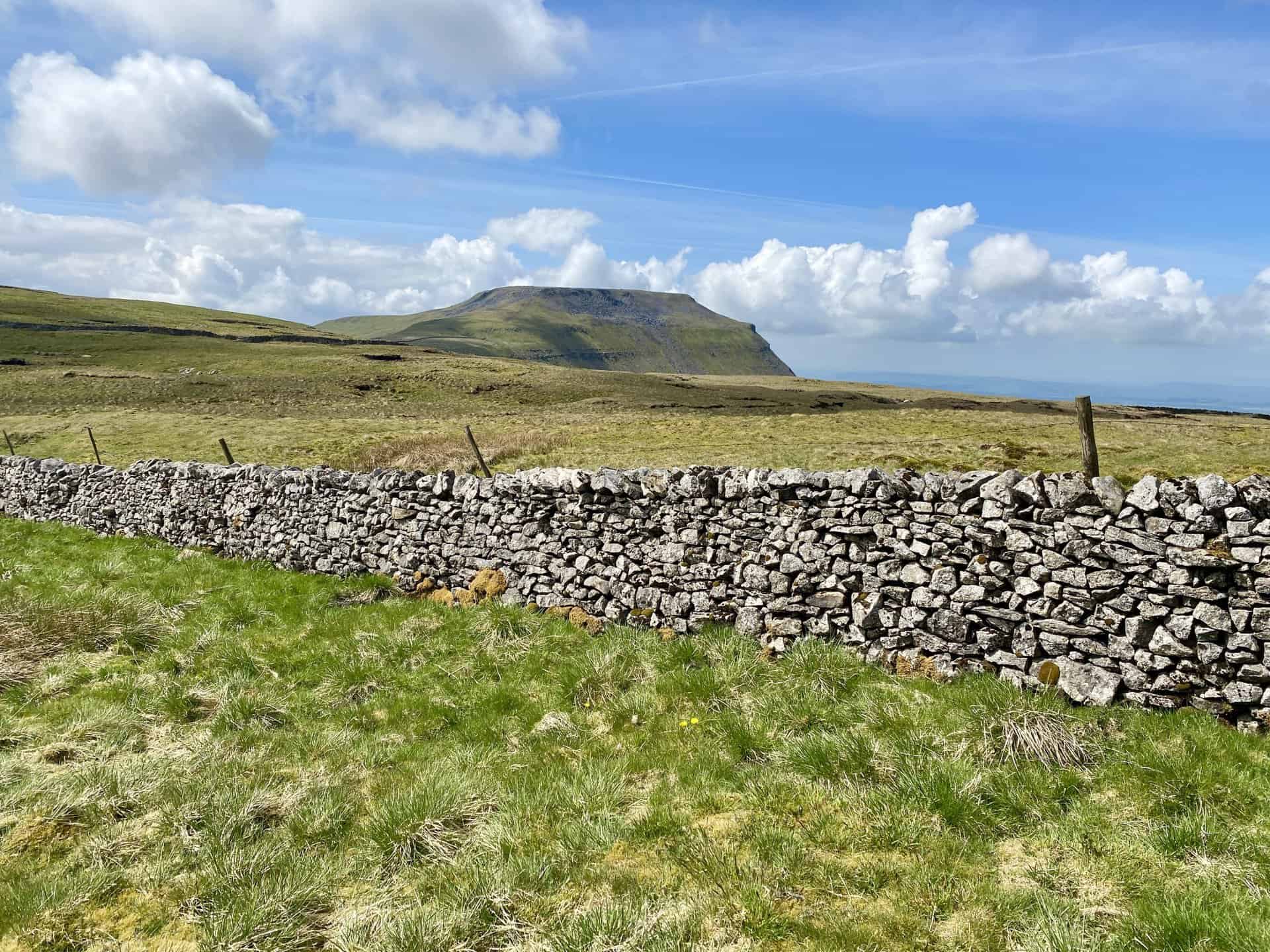 The view of Ingleborough from the northern flanks of Simon Fell.