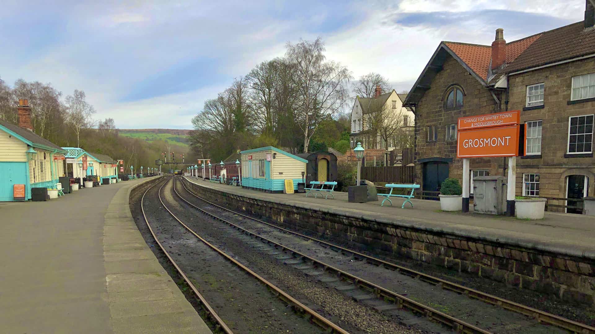 The picturesque railway station at Grosmont.