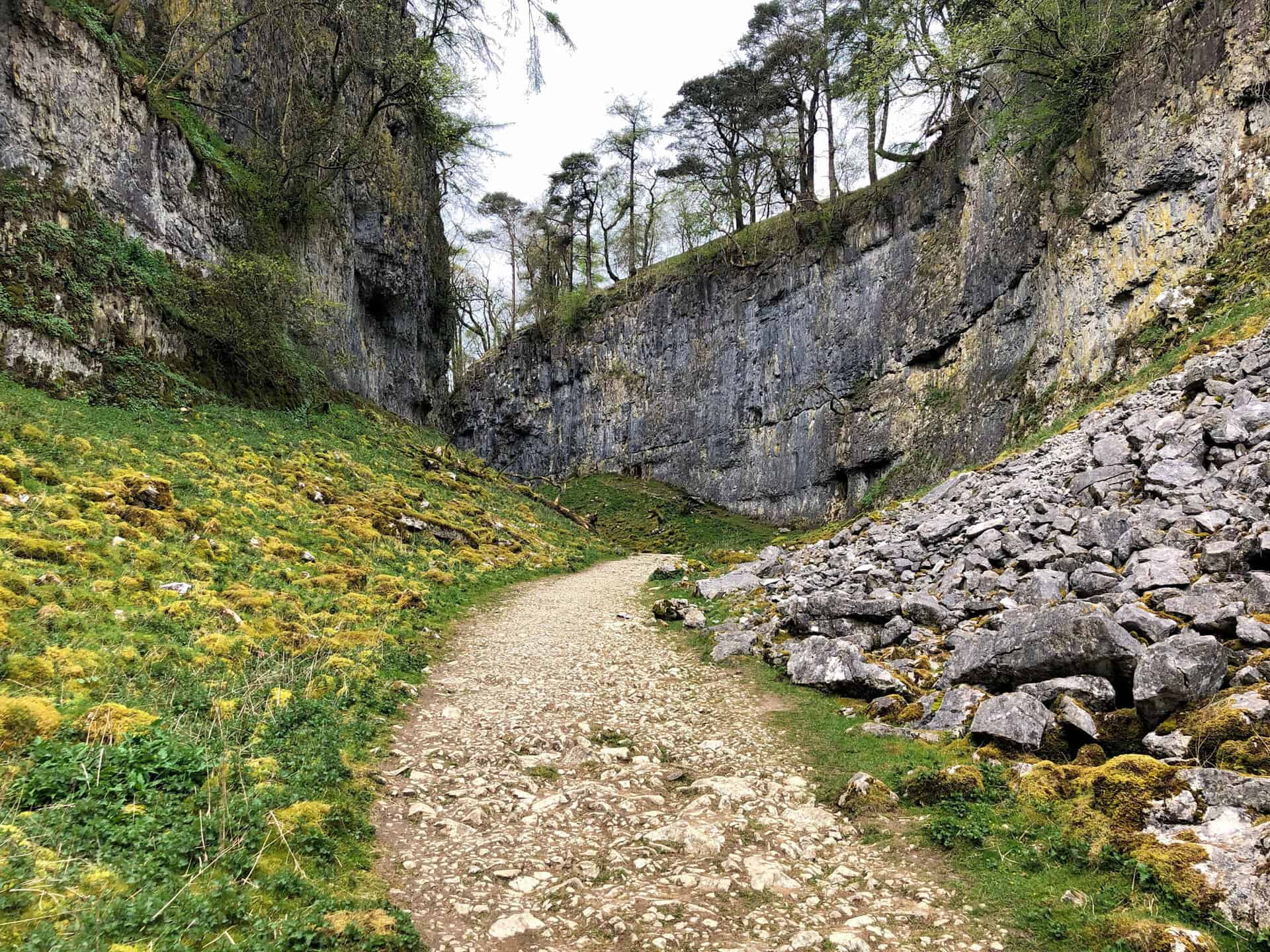 The Trow Gill dry gorge.