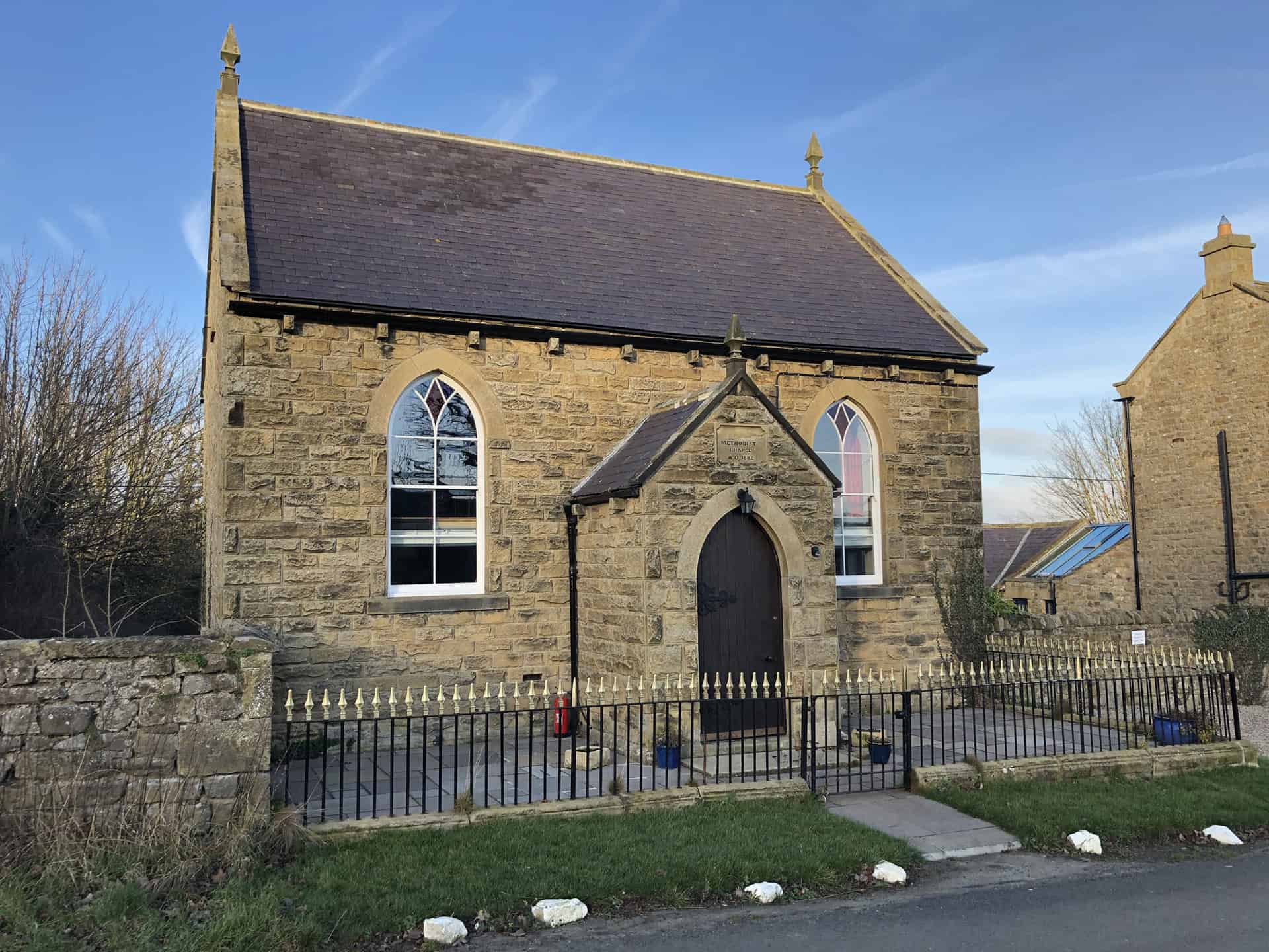 The Old Chapel in East Witton. Kate Bottley walked through East Witton in BBC Winter Walks S2E3.