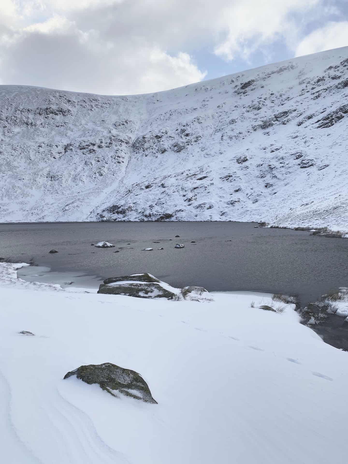 Bowscale Tarn, one of the highlights of the Bowscale Tarn walk.