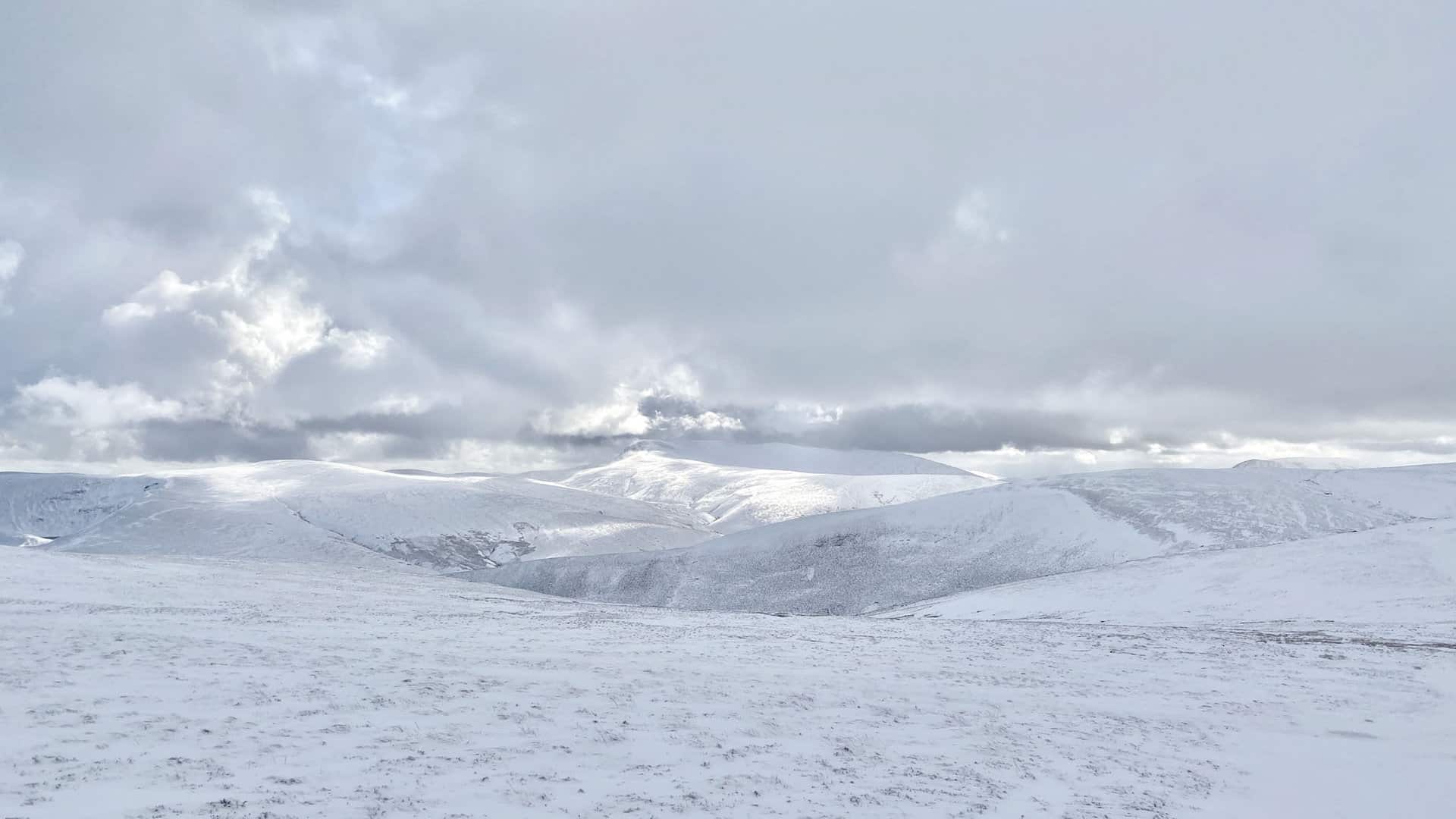 The view south from Hare Stones towards the mountain ranges of Blencathra and Skiddaw.