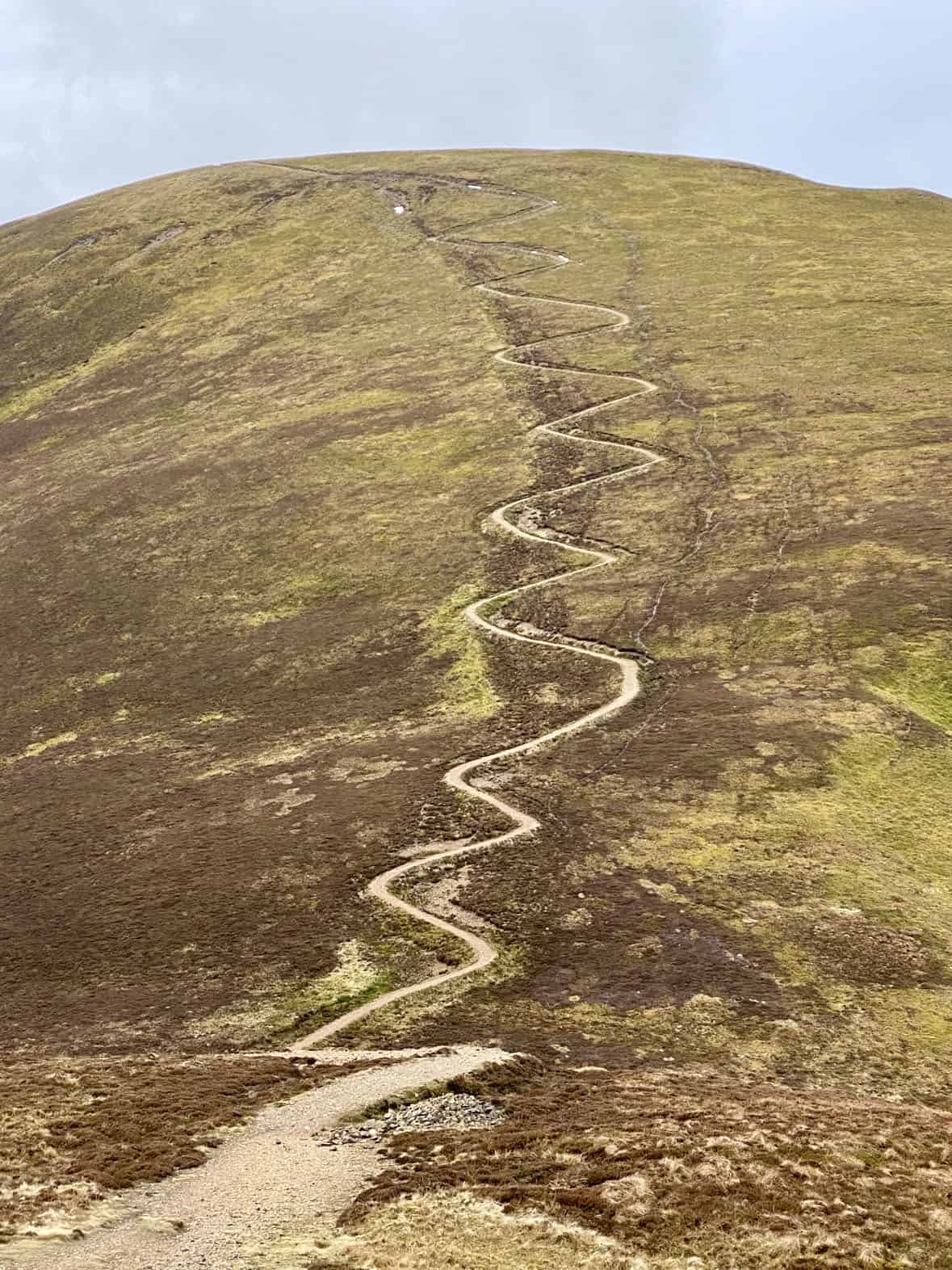 The zig-zag footpath to the top of Sail.