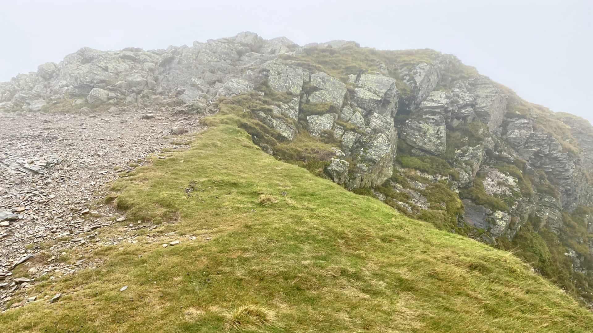 The summit of Hopegill Head, height 770 metres (2526 feet).  The second Wainwright peak of the Coledale Horseshoe.