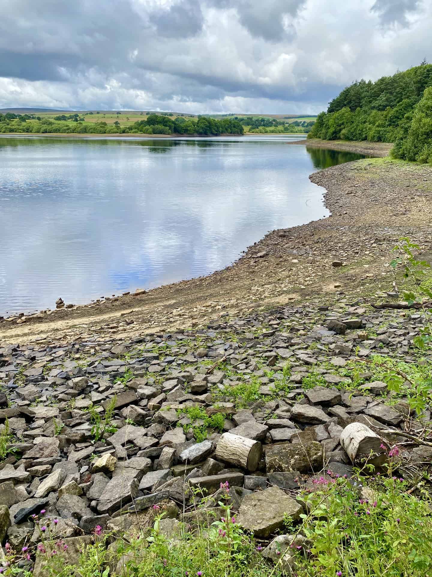 The north-westward perspective from the northern edge of Fewston Reservoir.
