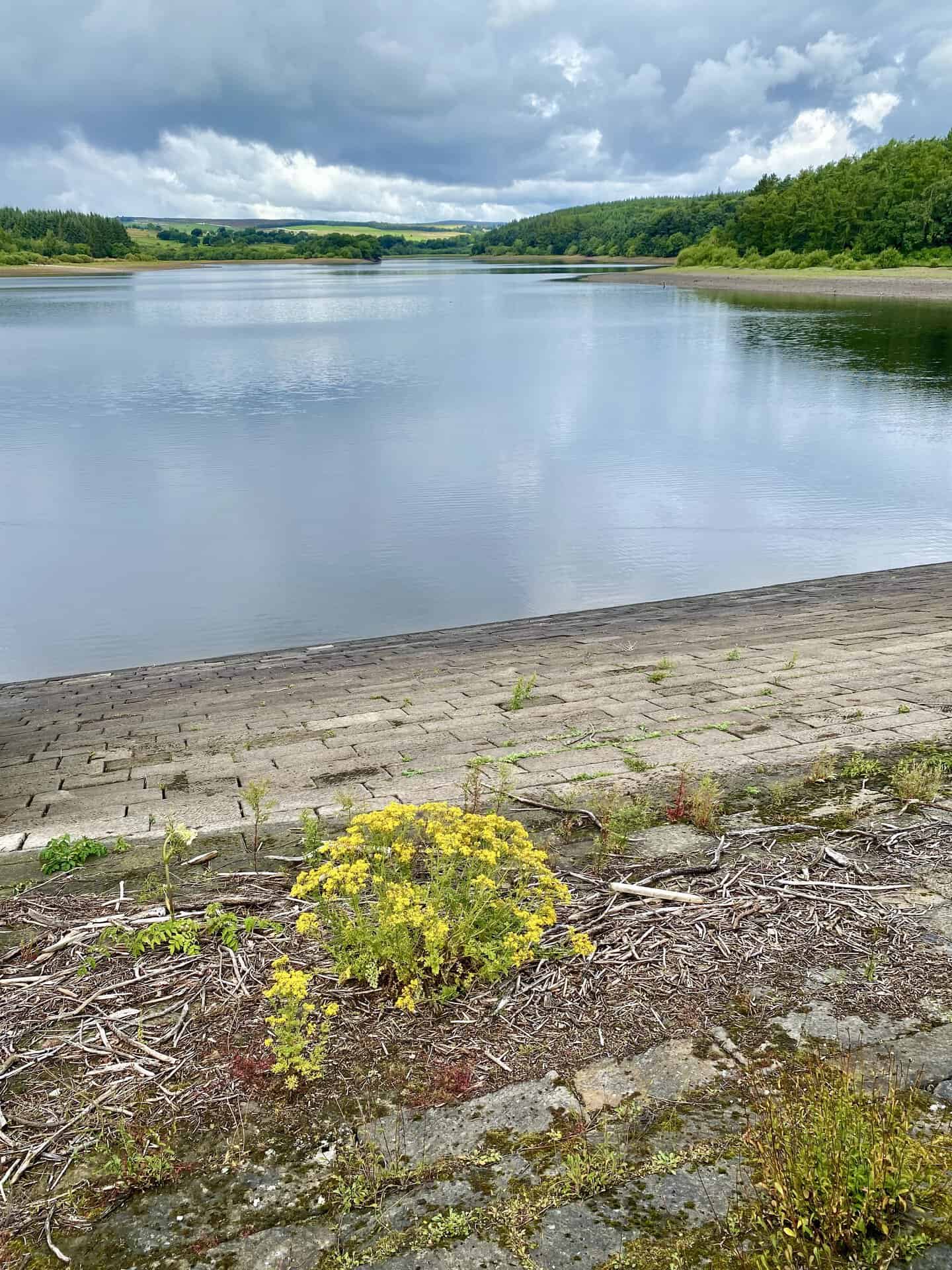 A north-westward perspective of Fewston Reservoir from Fewston Embankment.