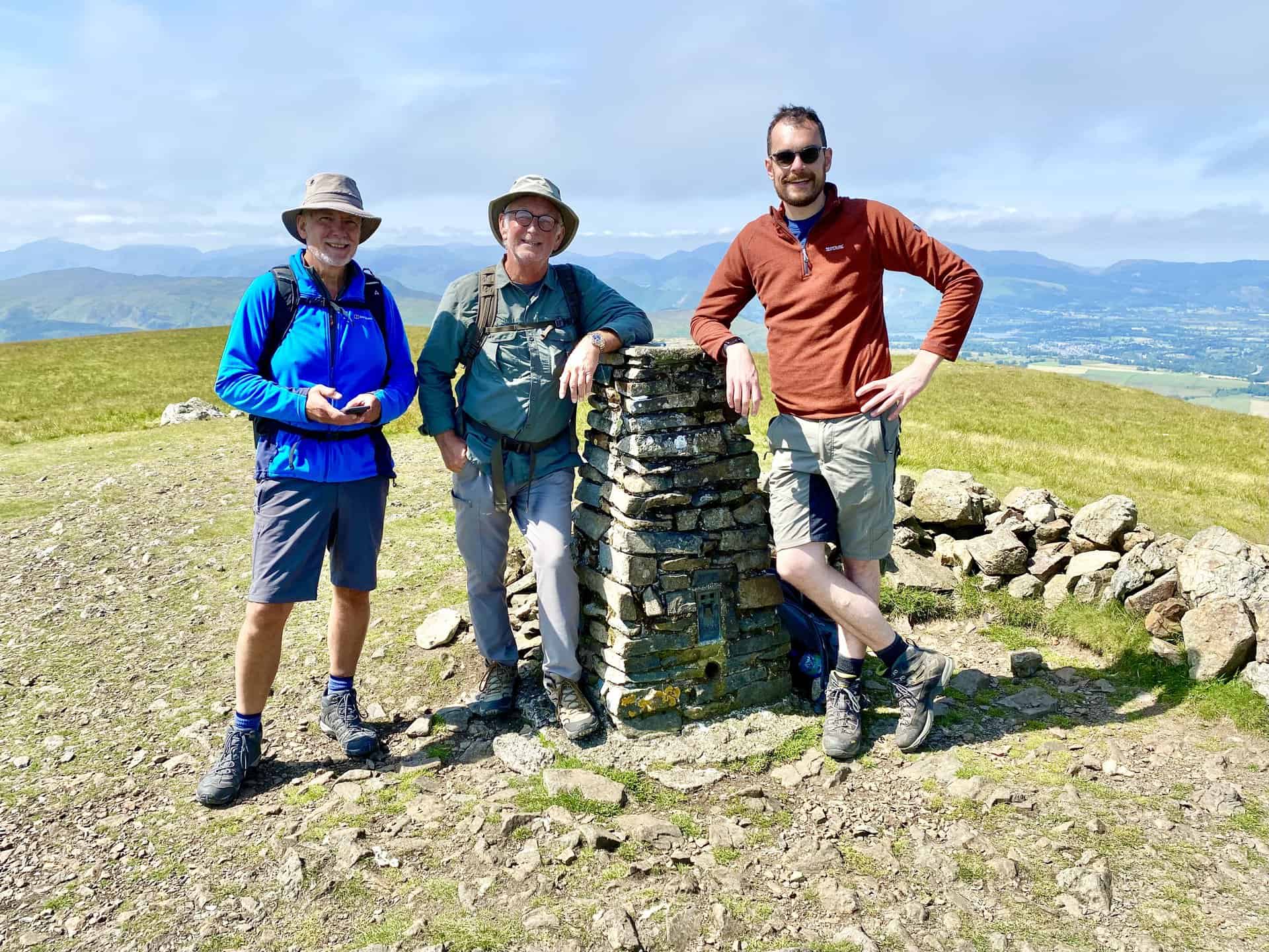 The summit of Clough Head, height 726 metres (2382 feet), about one-quarter of the way round our Great Dodd walk.