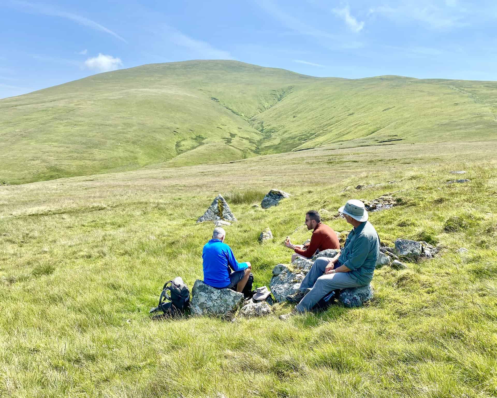 Time for a break near Calfhow Pike before we head south-east up to Great Dodd.