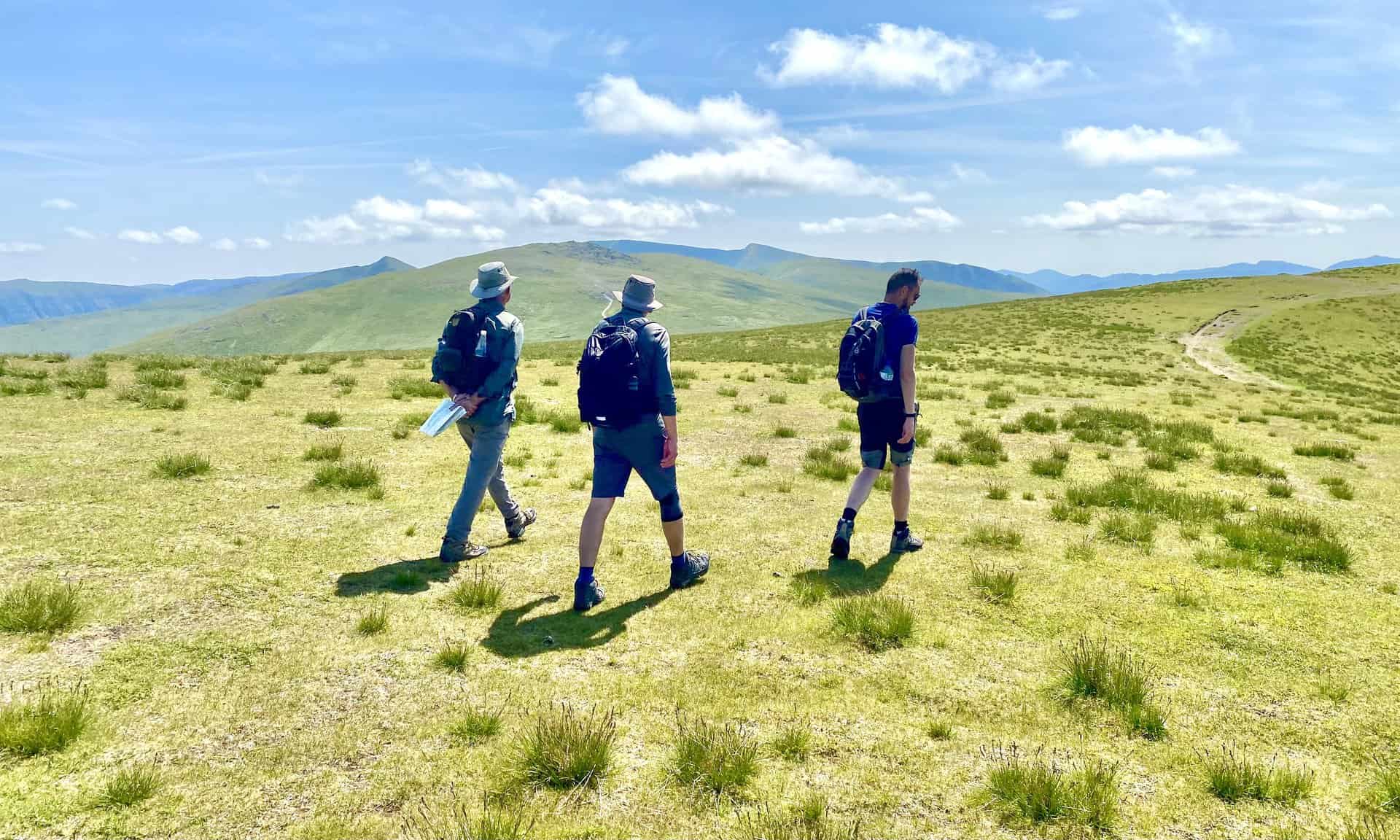 Heading south from Stybarrow Dodd to Sticks Pass on our Great Dodd walk.