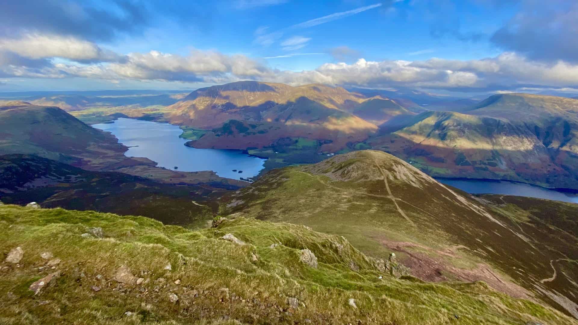 Magical scenes from Red Pike. The hill in the foreground is Dodd, with Crummock Water to the left.