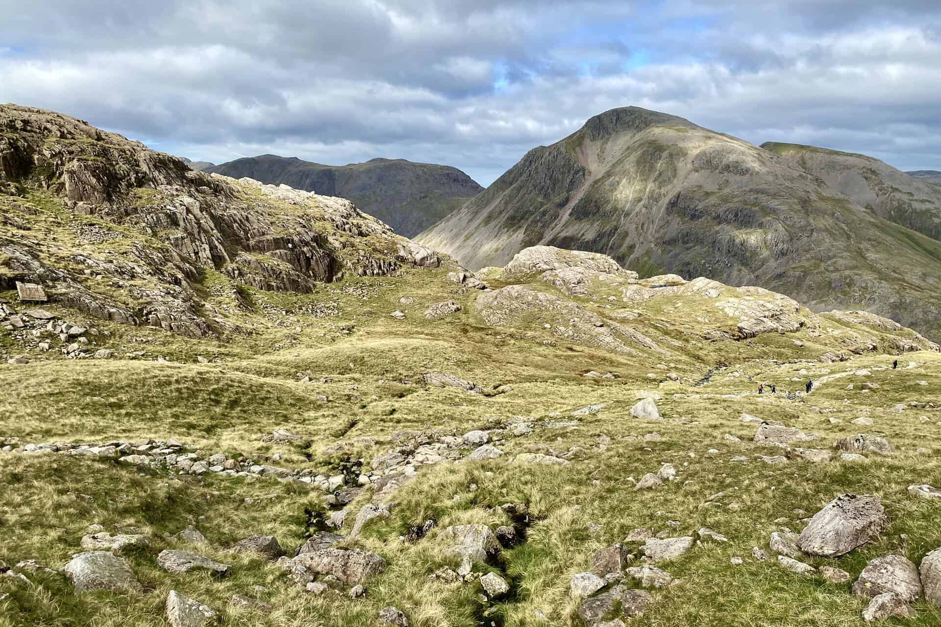 The panorama of Great Gable seen from the Scafell Pike Corridor Route. In my Western Fells map of Wainwrights.