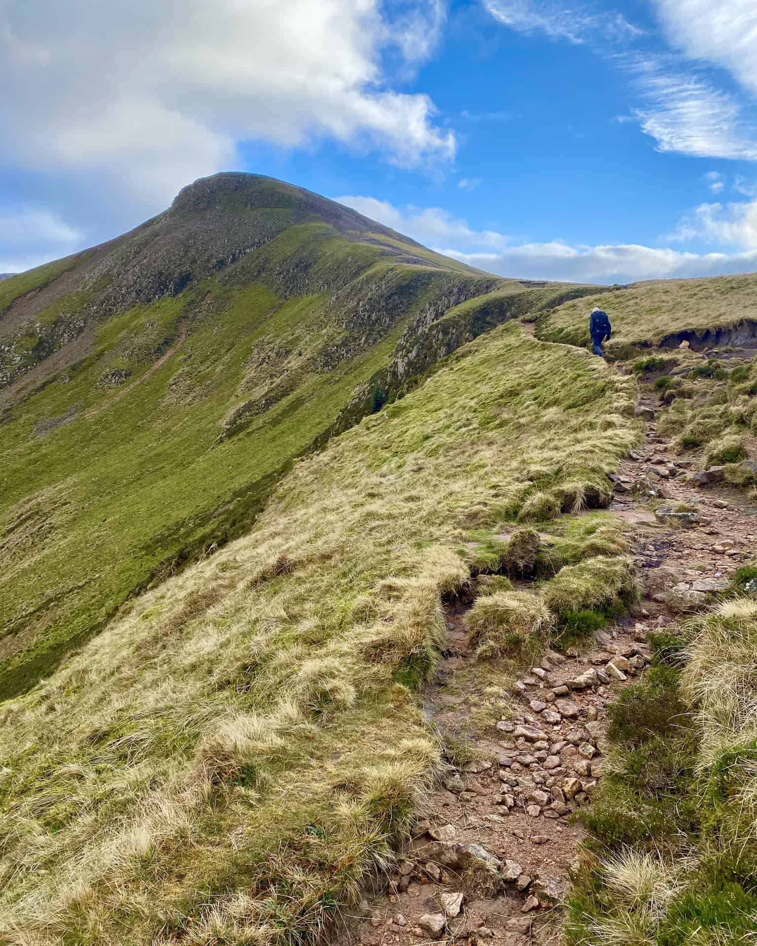 The start of the climb to the top of Red Pike from Lingcomb Edge.