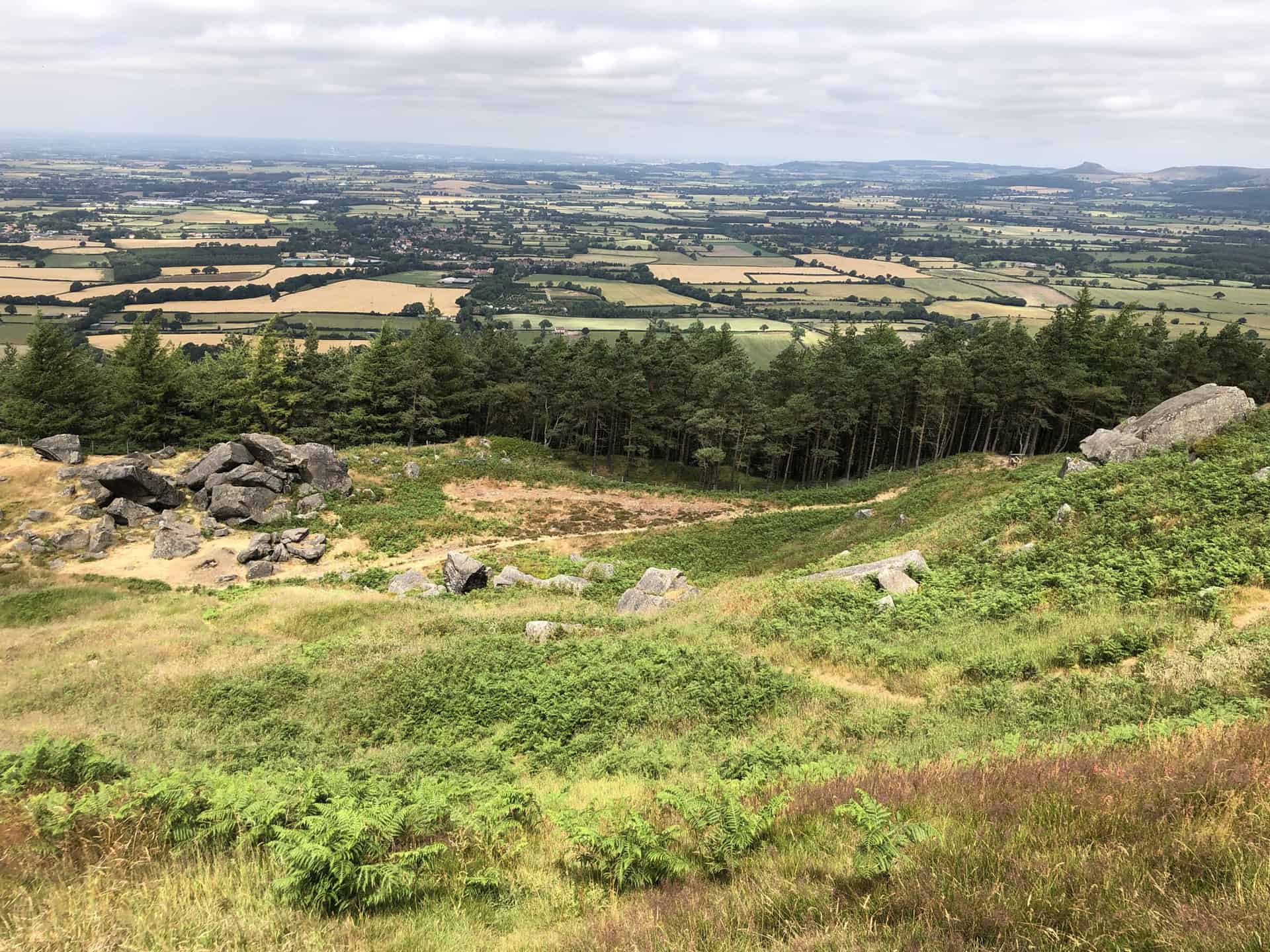 Breathtaking 360° views atop Wain Stones in the Cleveland Hills.