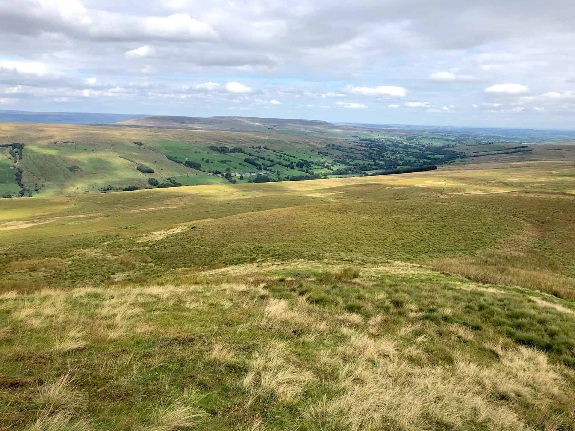 Superb views of Nidderdale from the southern flanks of Little Whernside.