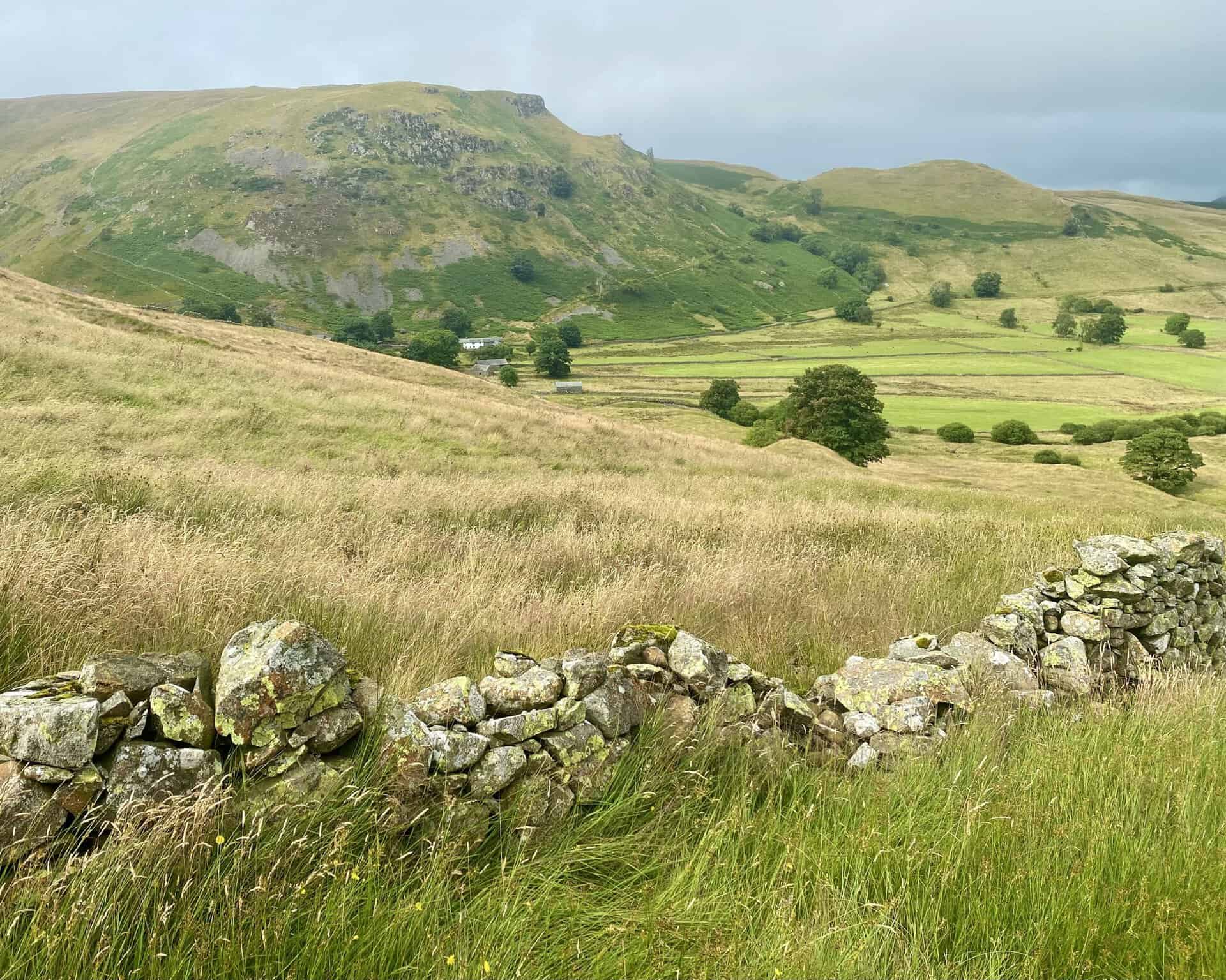 The hamlet of Dowthwaitehead can be seen nestled below Dowthwaite Crag on the south-eastern flanks of High Brow.
