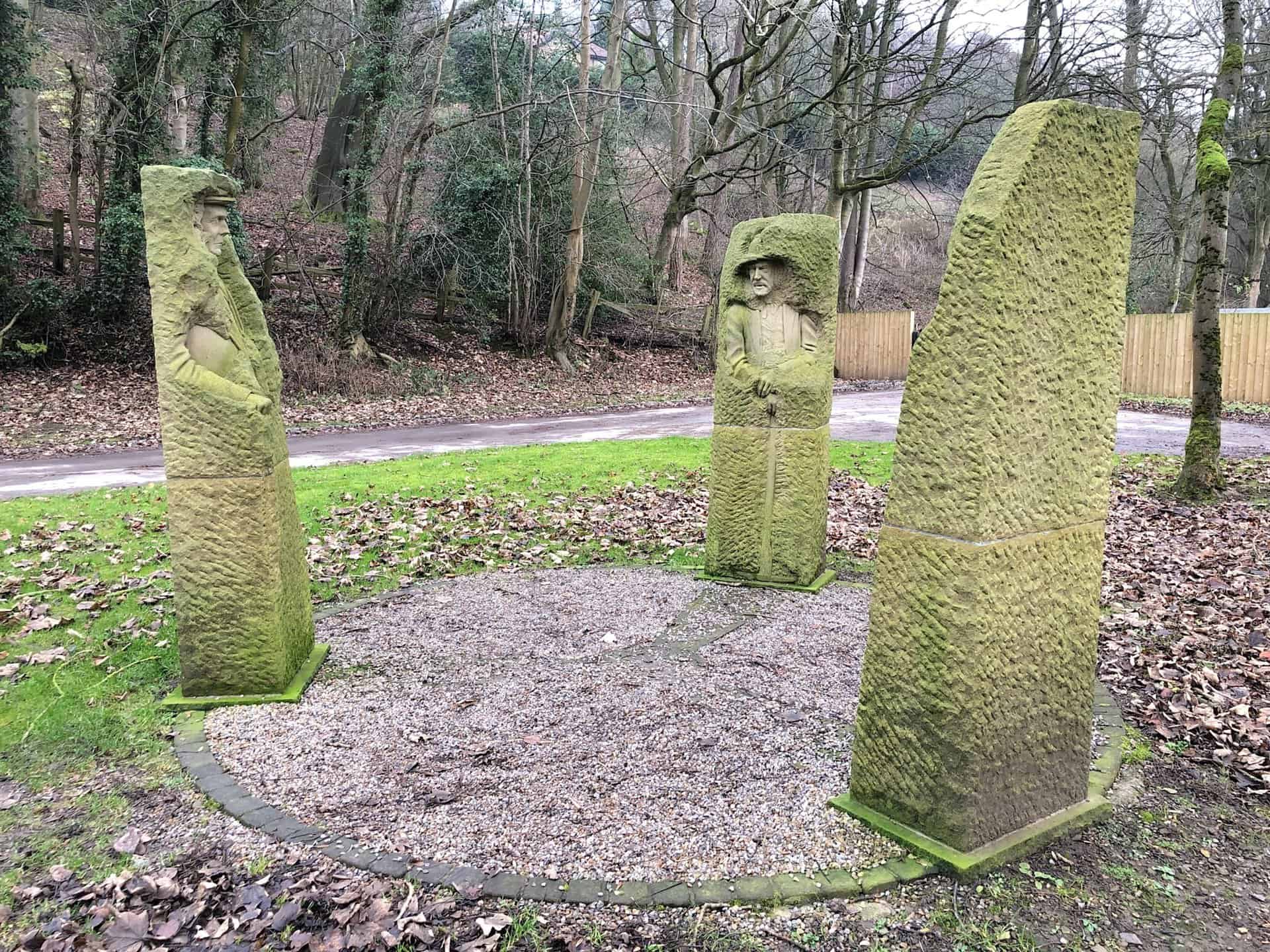 The sculpture 'Pillars Past', commissioned by Sustrans, forms part of the public art trail 'Passing Places' which mirrors the long distance Way Of The Roses Cycle Route. You'll pass the sculpture as you near the end of this Brimham Rocks walk.