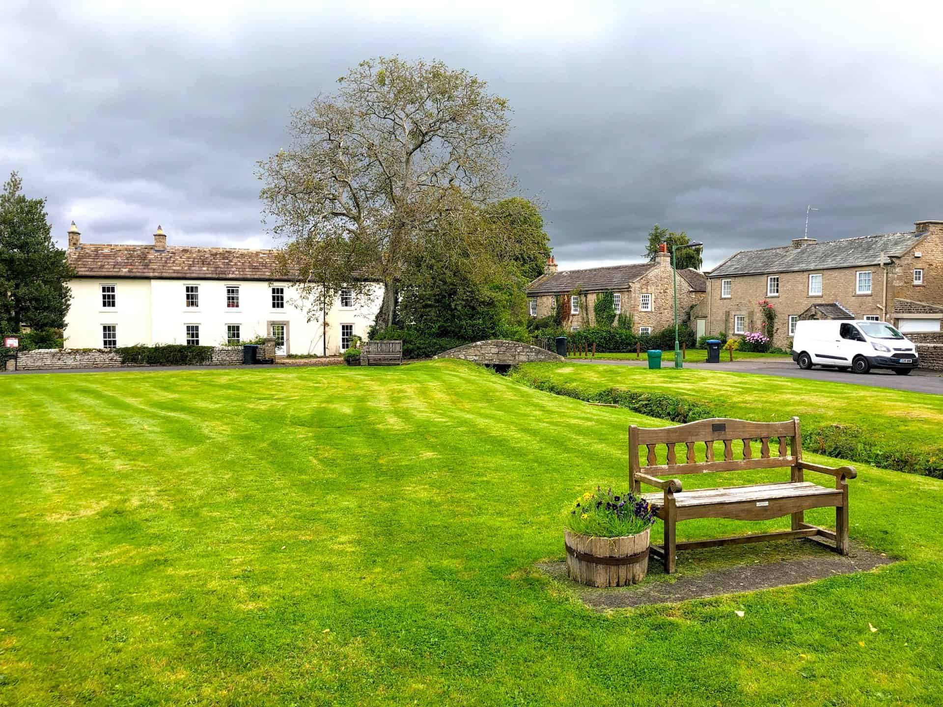 The village green in Cotherstone, emblematic of the area's charm.