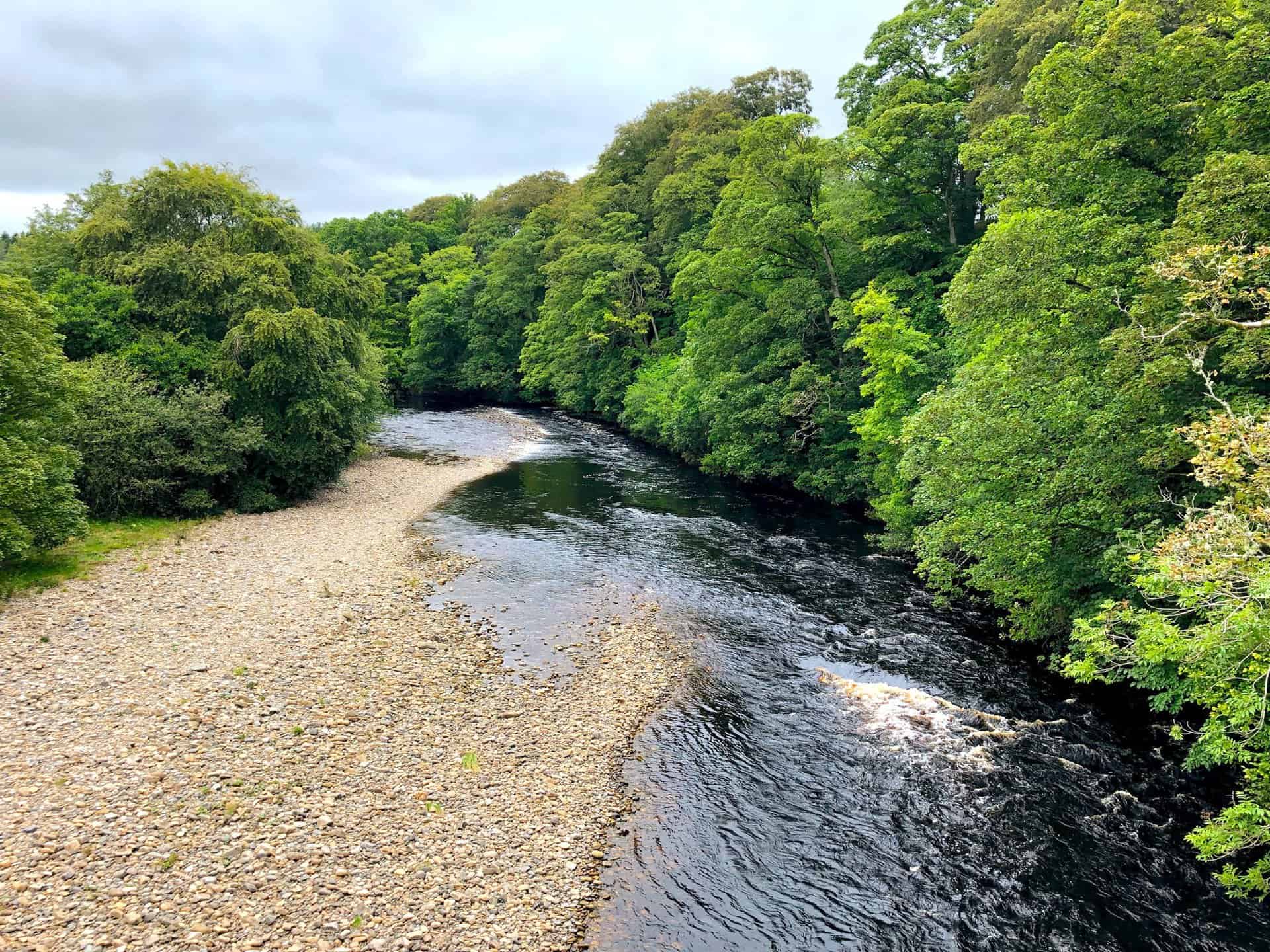 The River Tees as observed from Eggleston Bridge, highlighting the area's natural splendour.