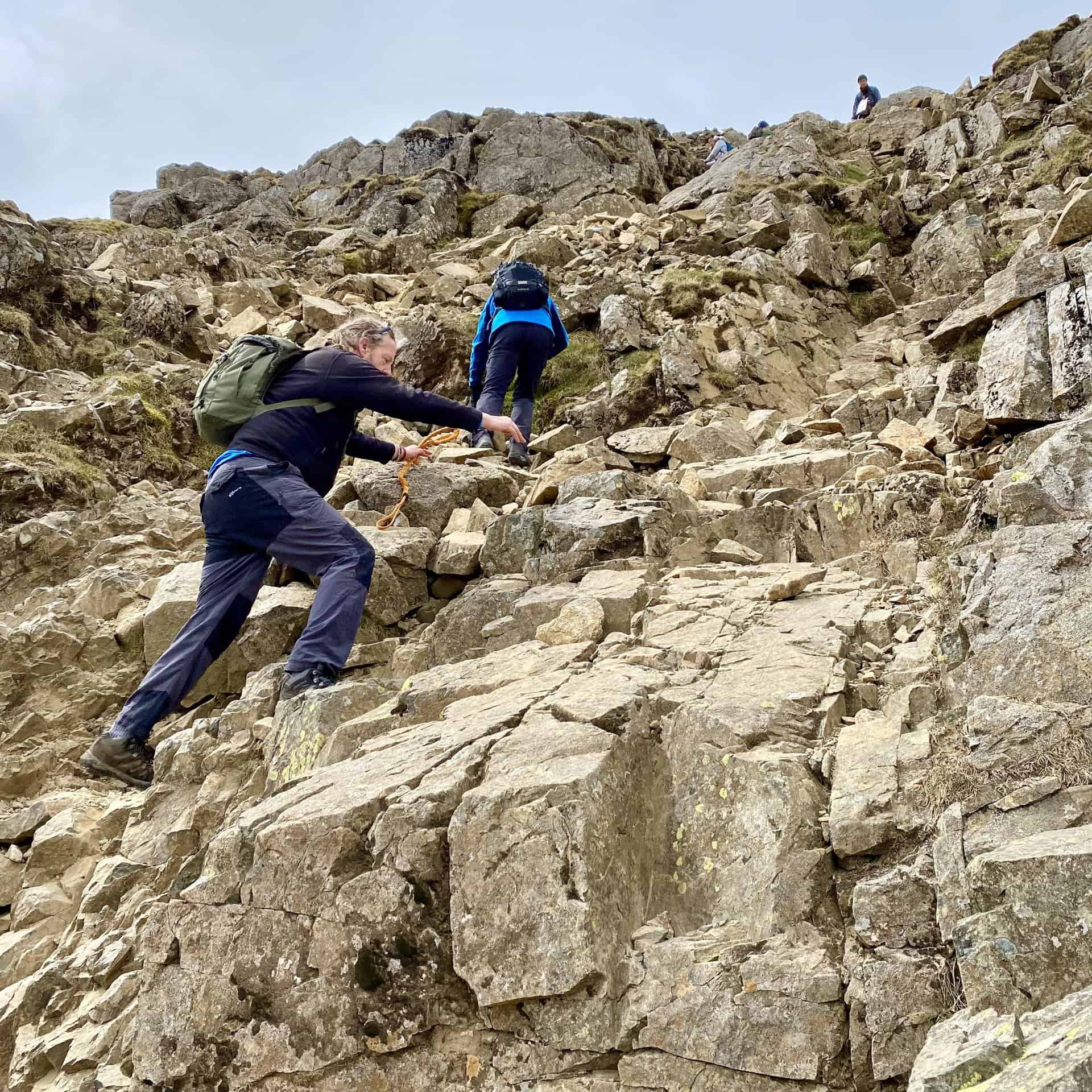 The climb to the top of Great Gable.