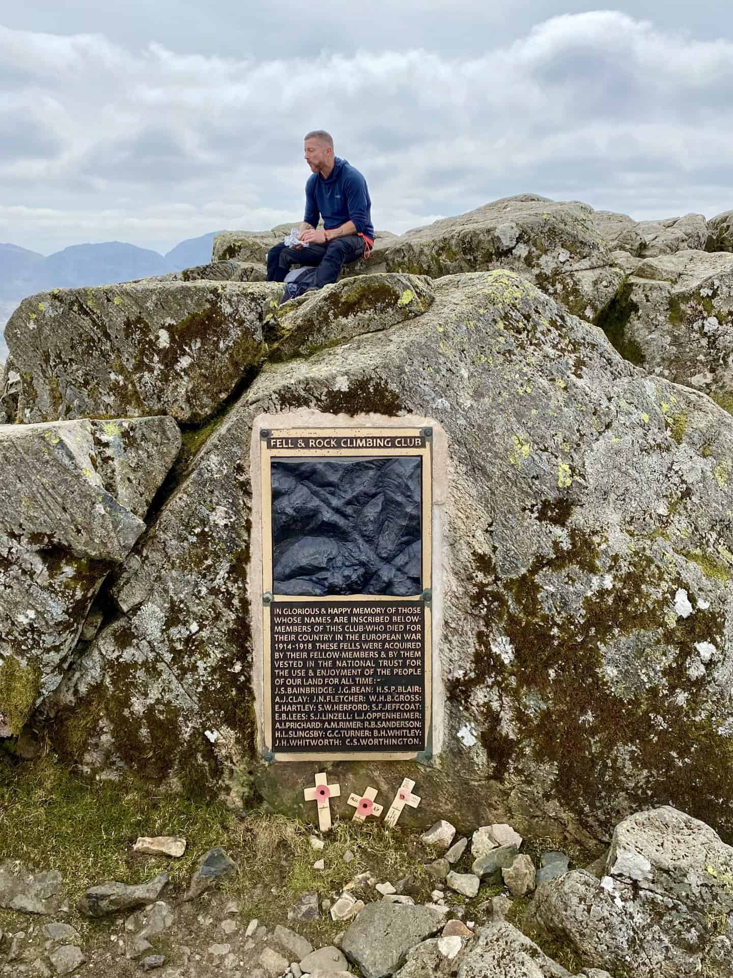 The summit of Great Gable, height 899 metres (2949 feet).