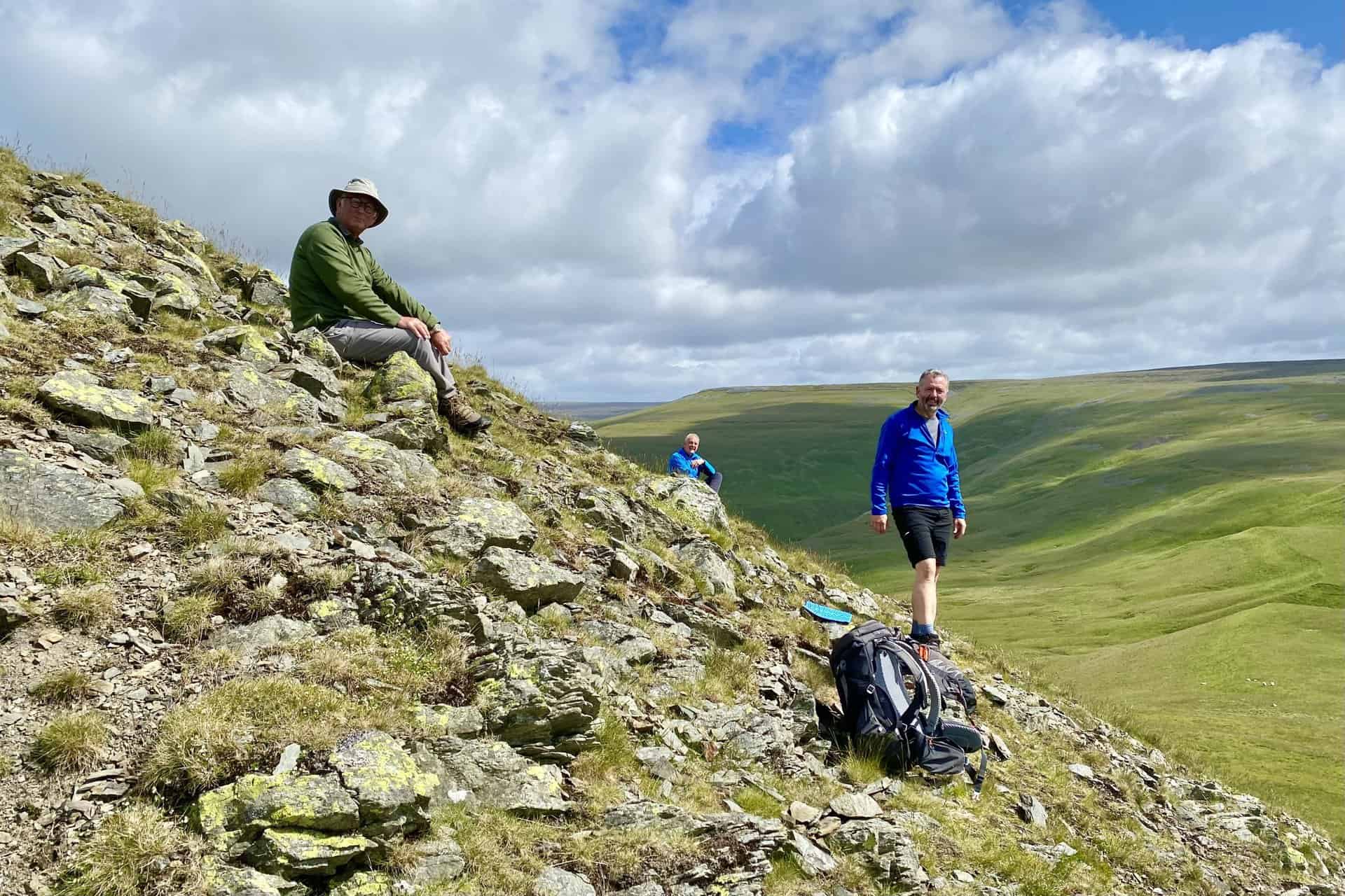 Time for a break on the eastern flanks of Murton Pike.