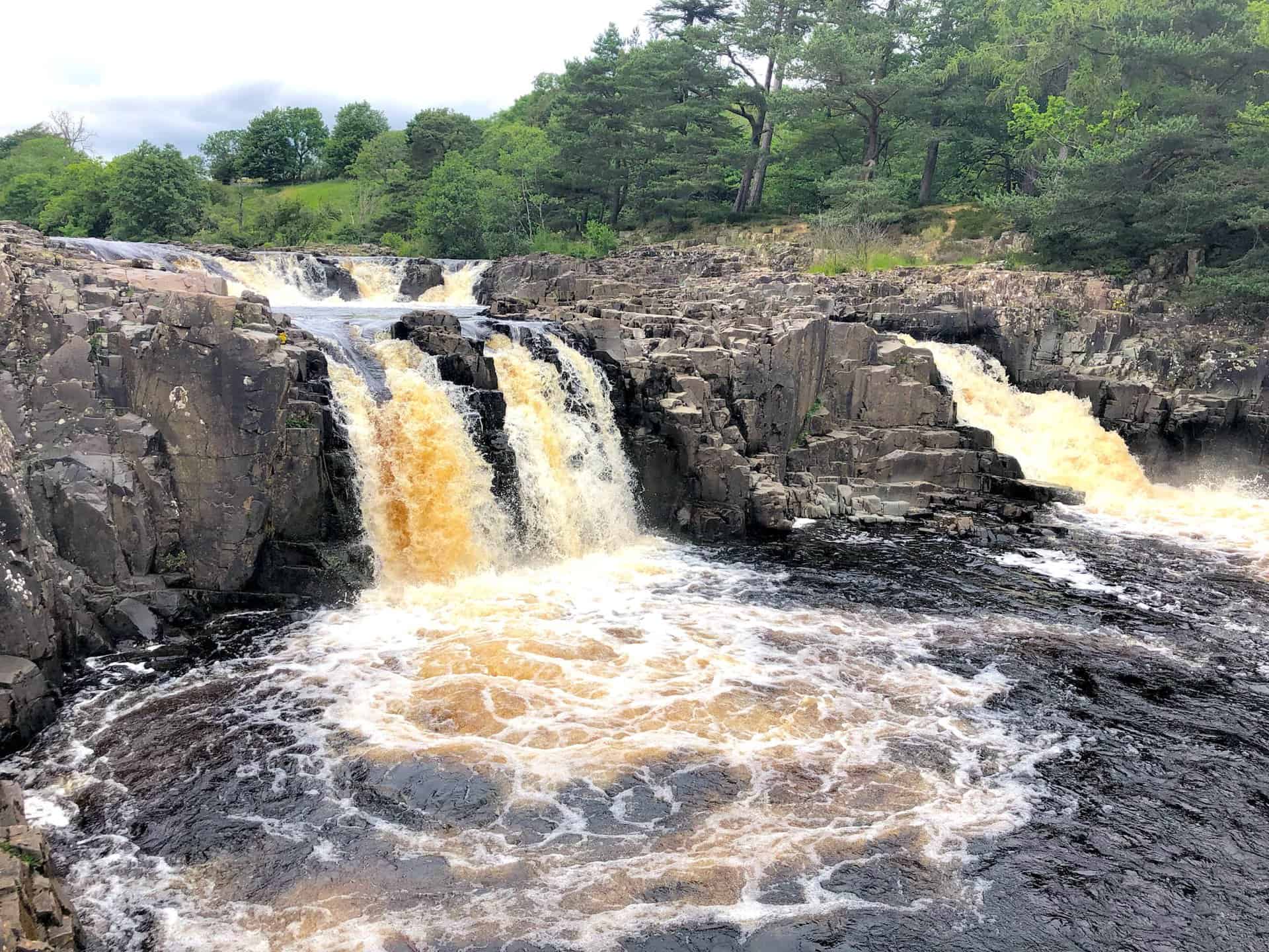 Low Force presents a series of picturesque waterfalls on the River Tees, located approximately 3½ miles north-west of Middleton-in-Teesdale.