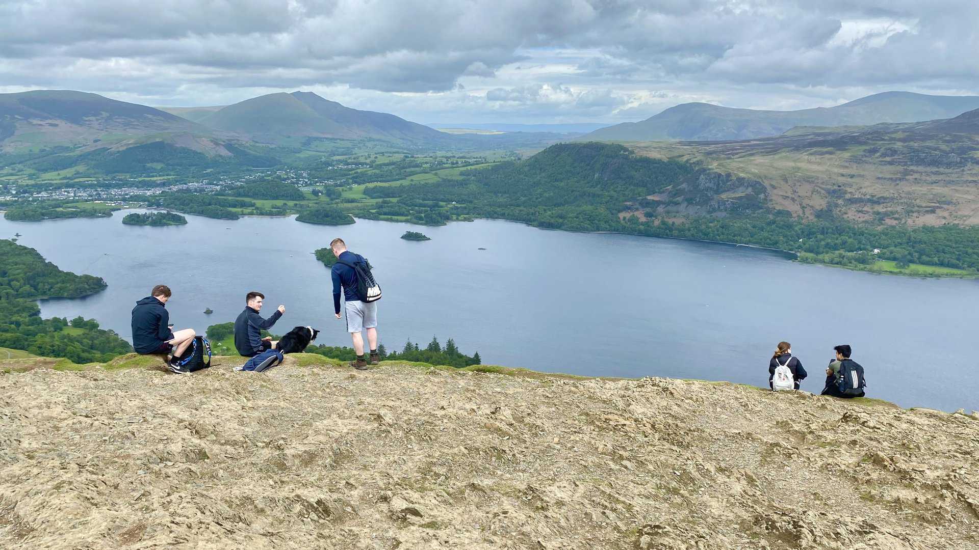 The summit of Cat Bells, height 451 metres (1480 feet).
