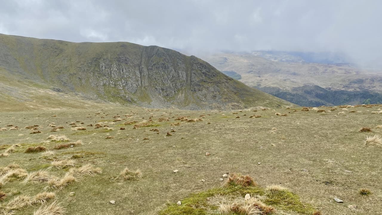 The Browncove Crags ridge stretching north-west from Lower Man.
