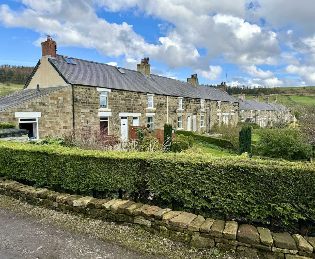 Charming terraced cottages along School Row, reflecting Rosedale East's residential heritage.

