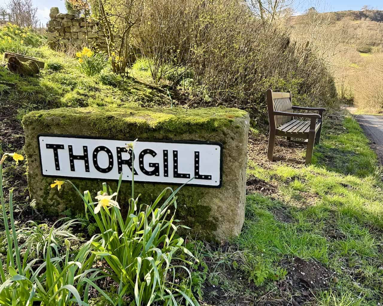 The journey continues towards Thorgill, after joining Daleside Road from Low Thorgill Farm.