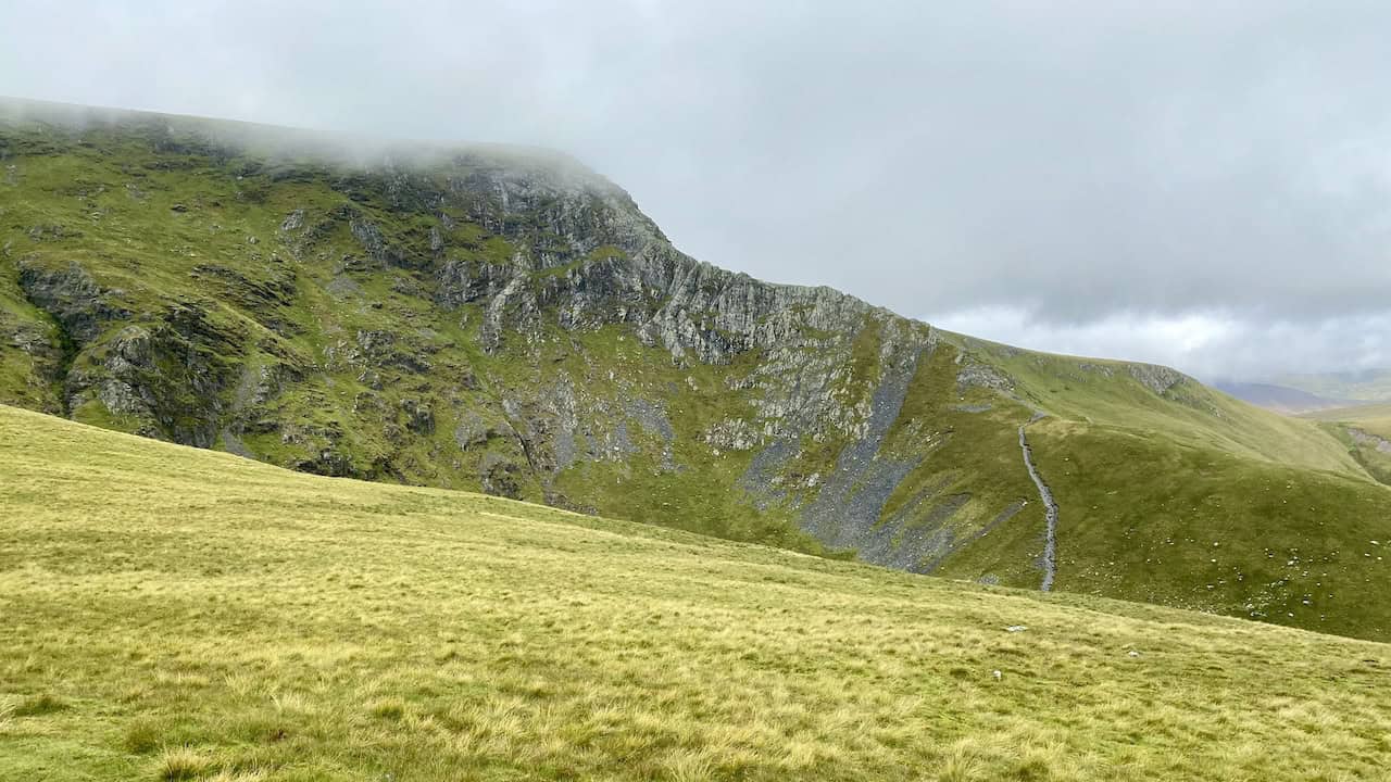 Looking across to Sharp Edge, probably Blencathra's most popular and well-known approach.