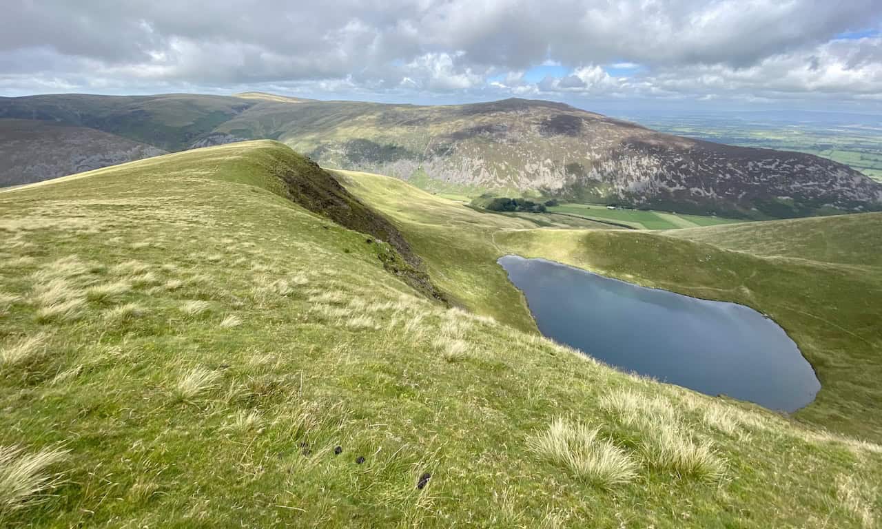 Bowscale Tarn with Carrock Fell in the background.