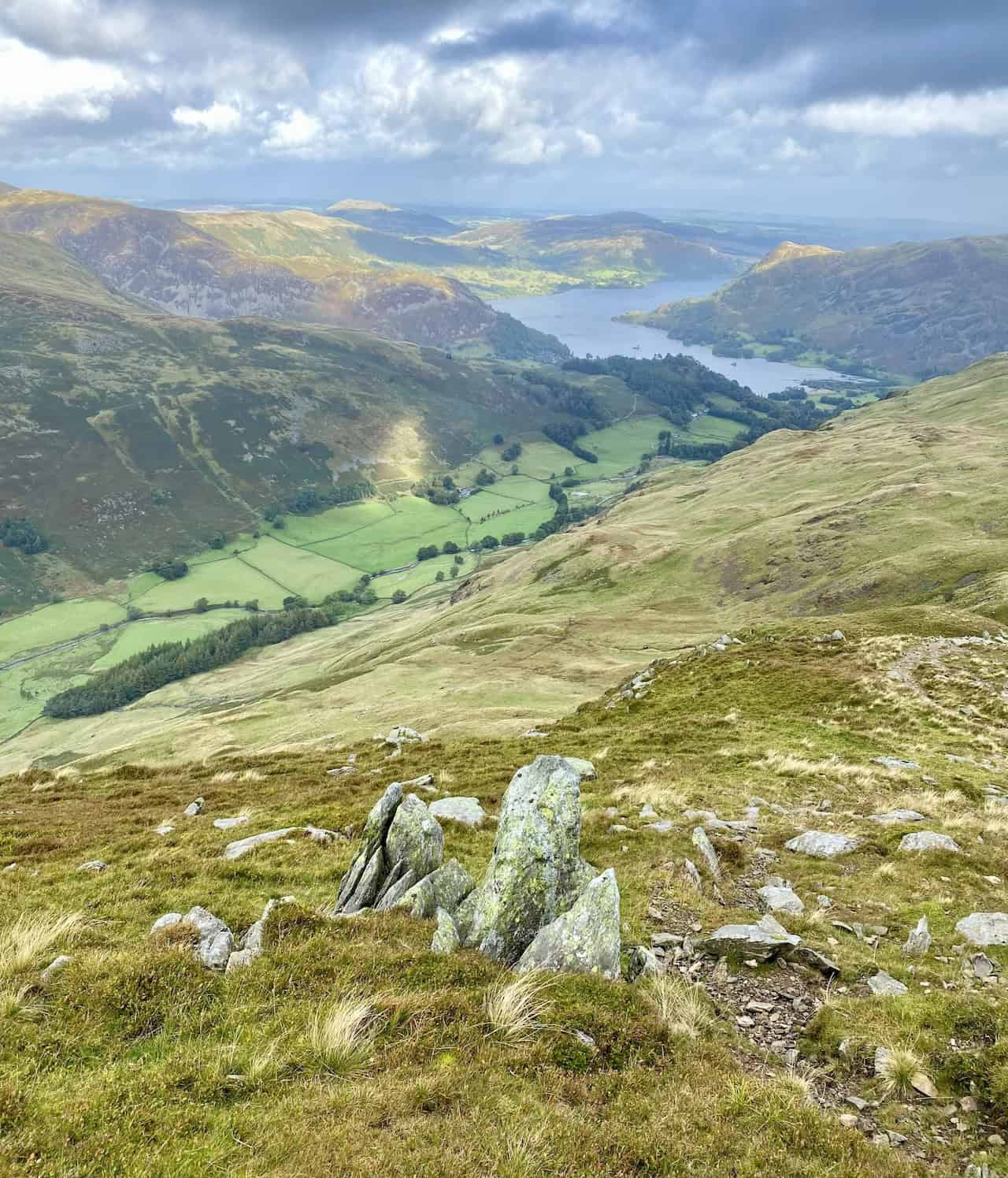Looking down upon Grisedale, the valley which separates Birks and Birkhouse Moor.