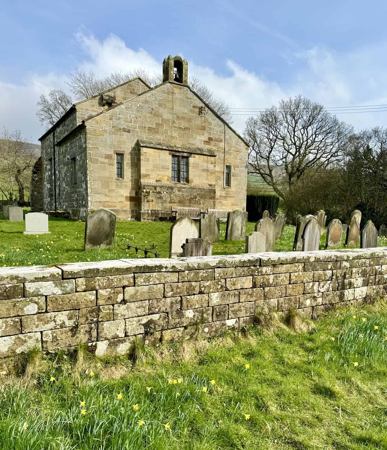St. Mary's Church, located on Mackeridge Lane in Church Houses, Farndale, is a Grade II listed building as of 13 July 1955. Marking the halfway point of this Farndale daffodils walk, it signals the time to return, rounding off the experience with historical and architectural interest.