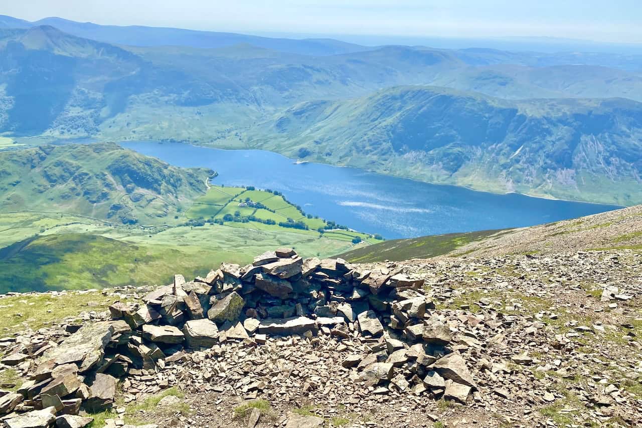 The view from Grasmoor down to Crummock Water.