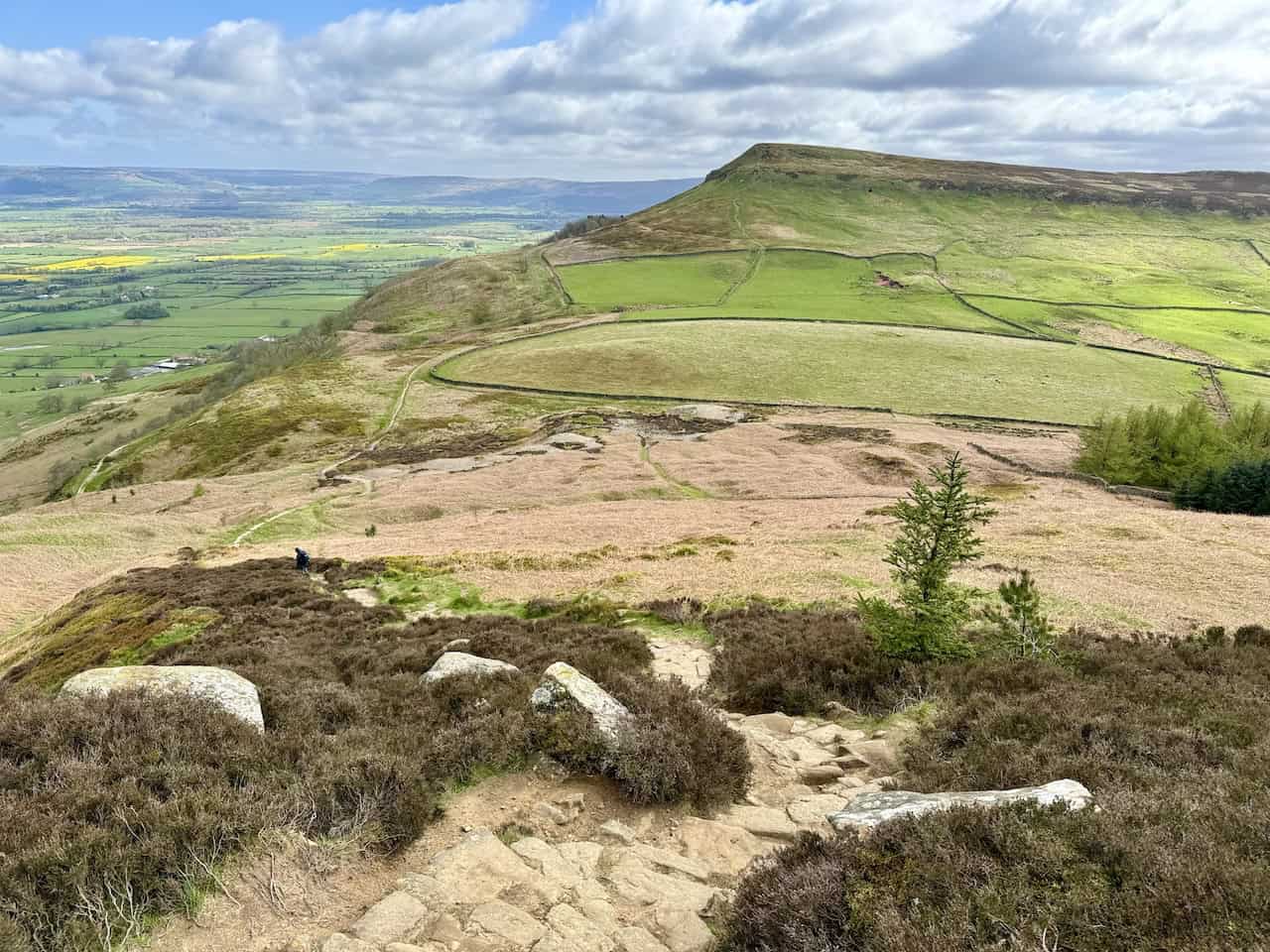 The view back to Cold Moor as we climb the steps up Kirby Bank to reach the summit of Cringle Moor.