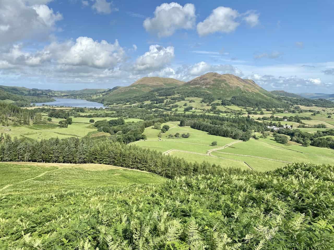 The view of Loweswater, Darling Fell and Low Fell from the northern flanks of Mellbreak.