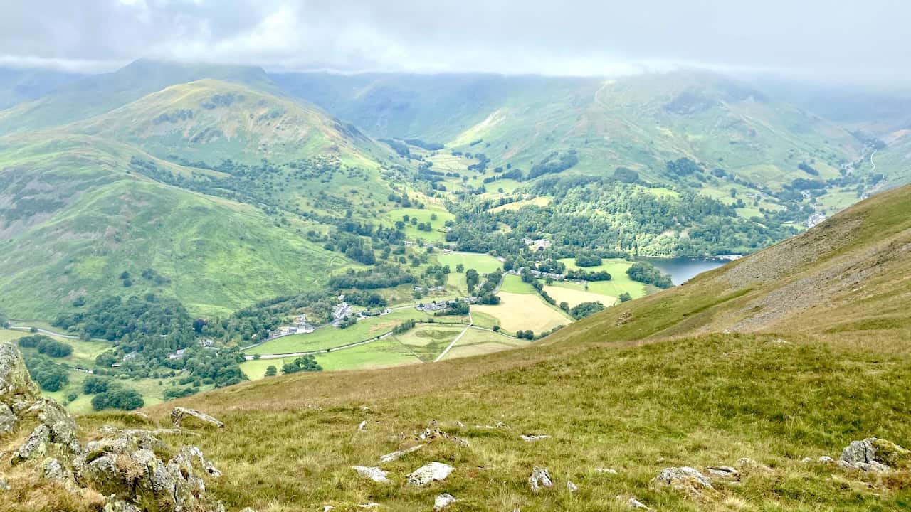 The view down to Patterdale and the Grisedale valley from Round How.