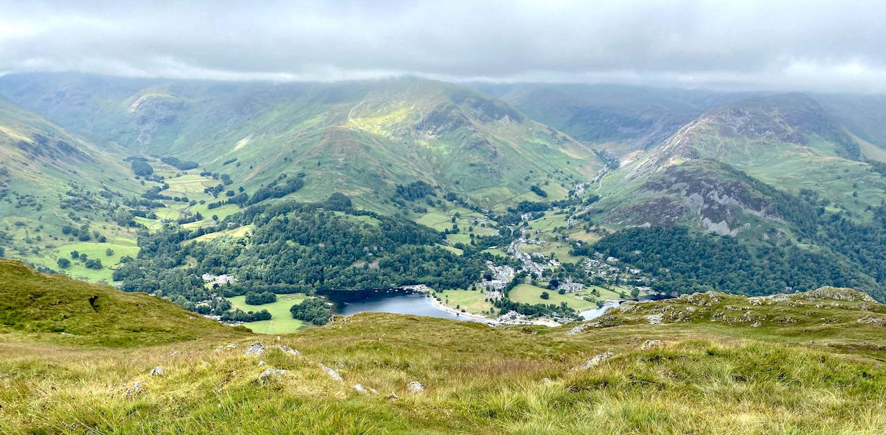 Superb views from Place Fell down to Glenridding and Ullswater. We're about one-quarter of the way round our Place Fell walk.