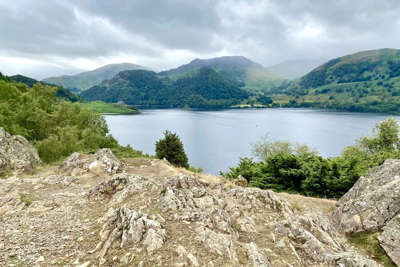 Views of Ullswater and the mountains on the south-west side of the lake, seen during our Place Fell walk.