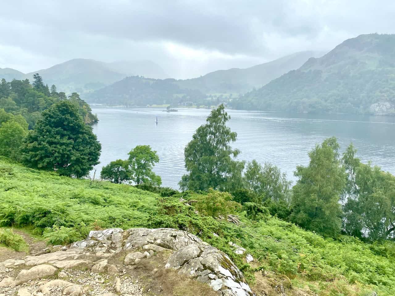 Views of Ullswater and the mountains on the south-west side of the lake, seen during our Place Fell walk.