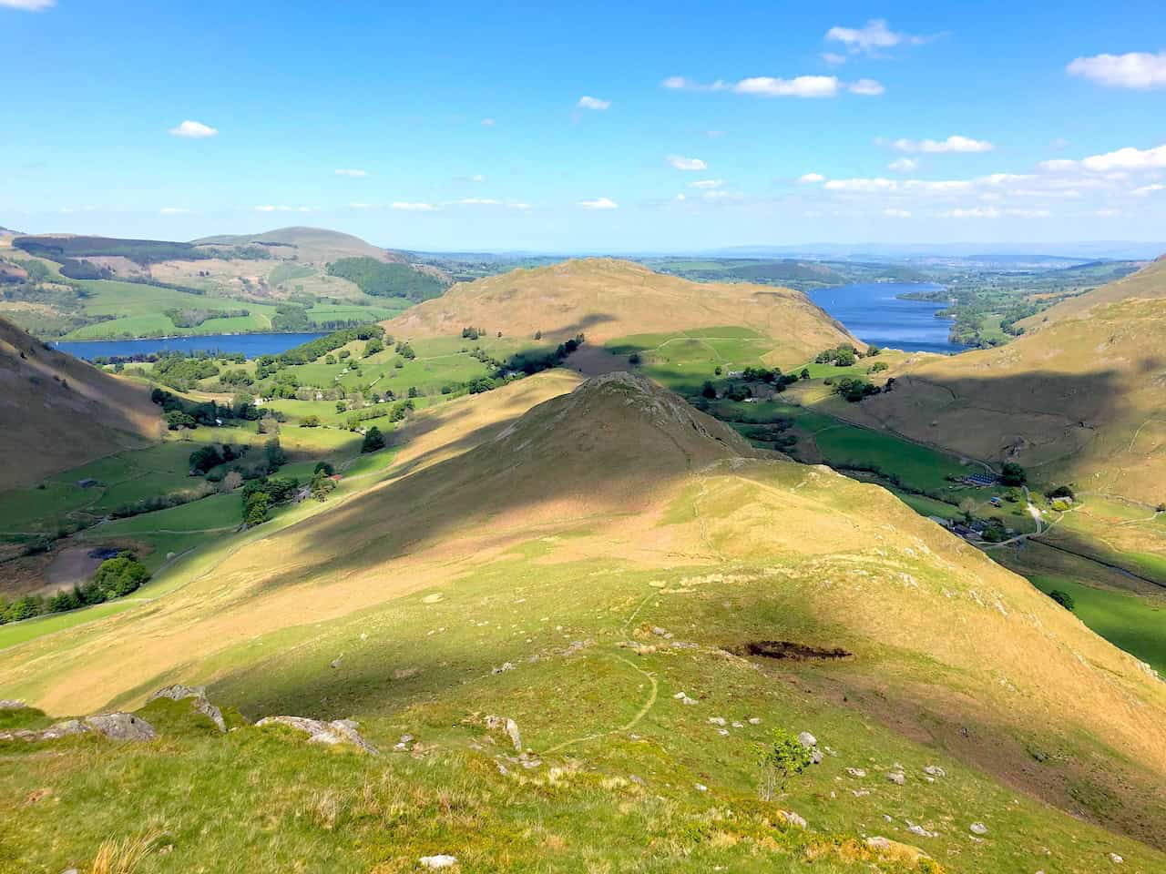 The view north from Beda Head towards Hallin Fell and Ullswater.