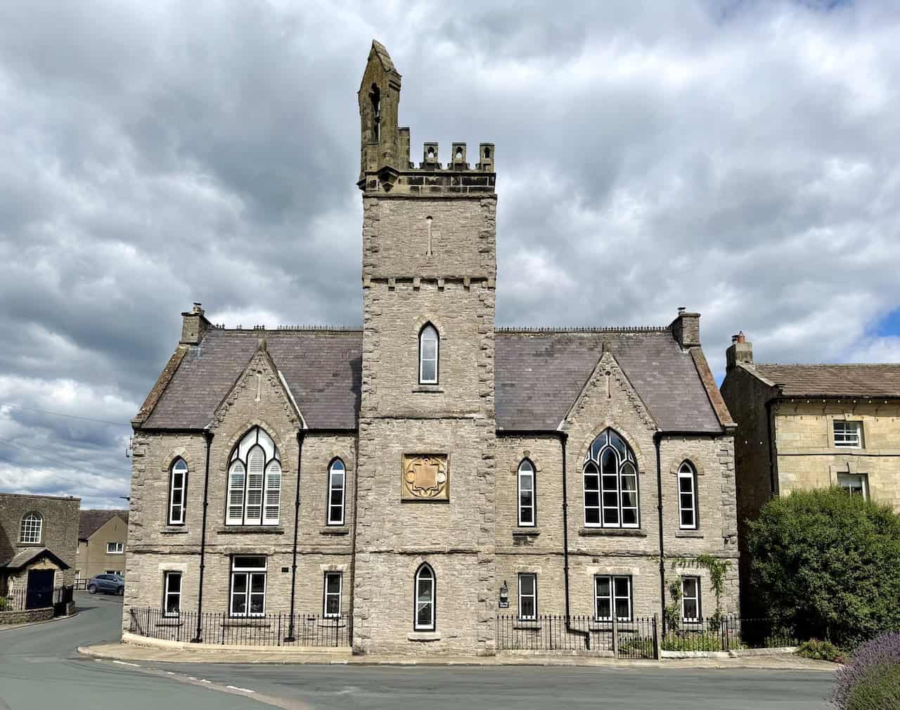 The Old School in Middleham retains its Victorian Gothic character and old bell tower.
