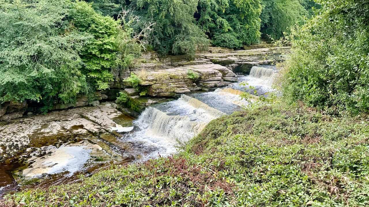 Upper, Middle and Lower Aysgarth Falls on the River Ure, a highlight on North Yorkshire walking routes.