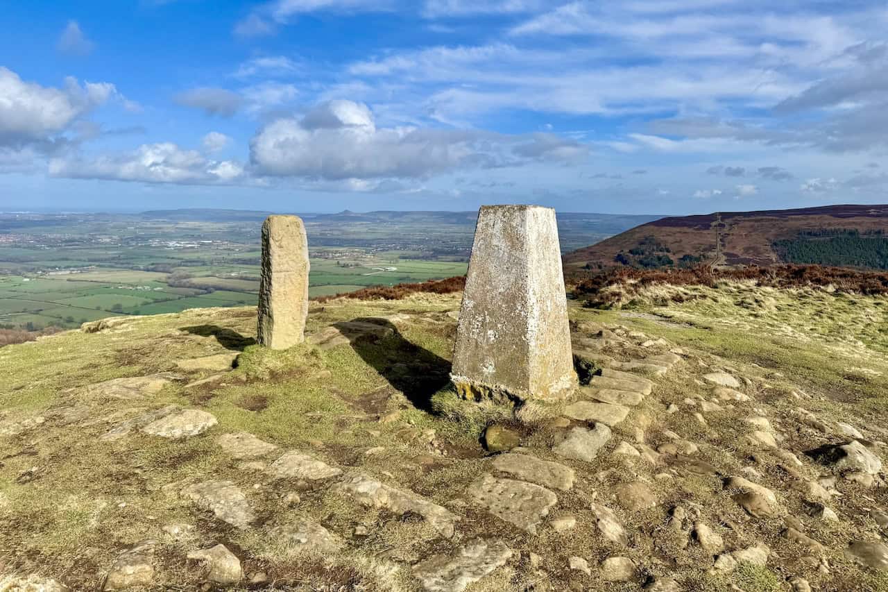 View from Carlton Bank across the Cleveland Hills on the Four Peaks circuit, a favourite of North Yorkshire walking routes.