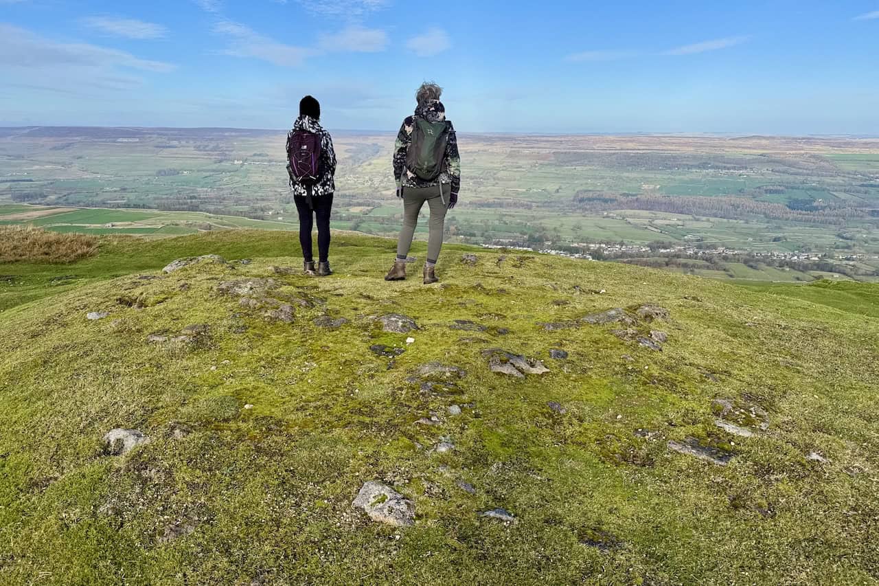 Standing on Penhill Beacon.