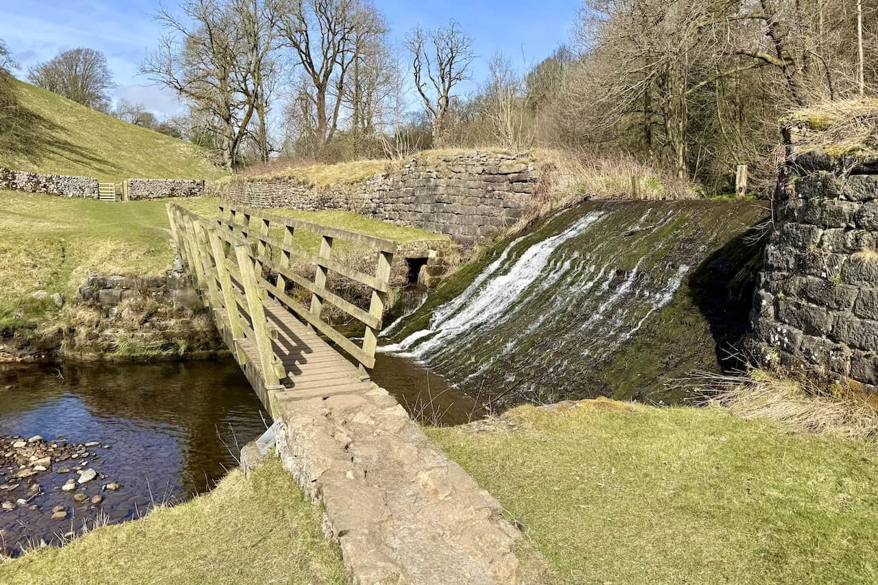 Picturesque footbridge over Hebden Beck.