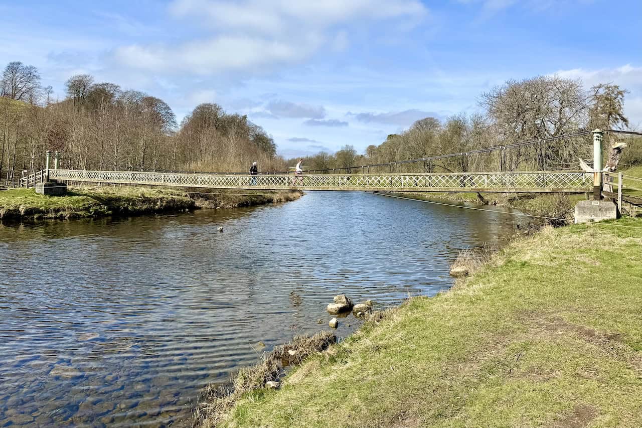 Hebden Suspension Bridge.